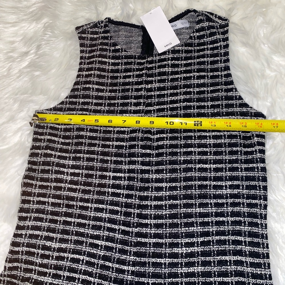 NWT Mango short tweed romper with front pockets Size S CB131 - Picture 12 of 14